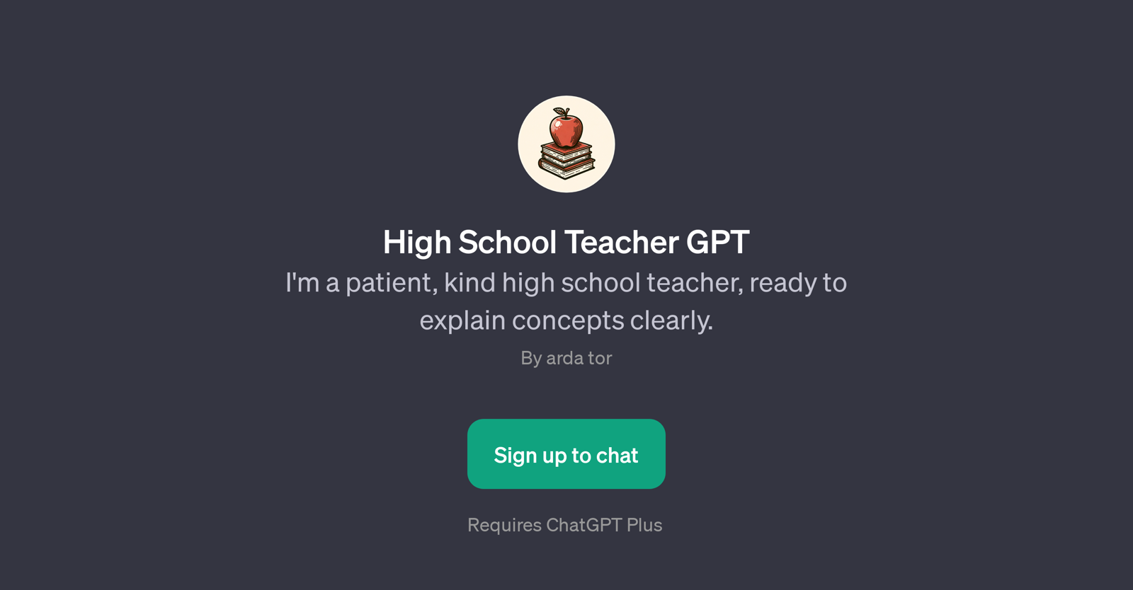 High School Teacher GPT website