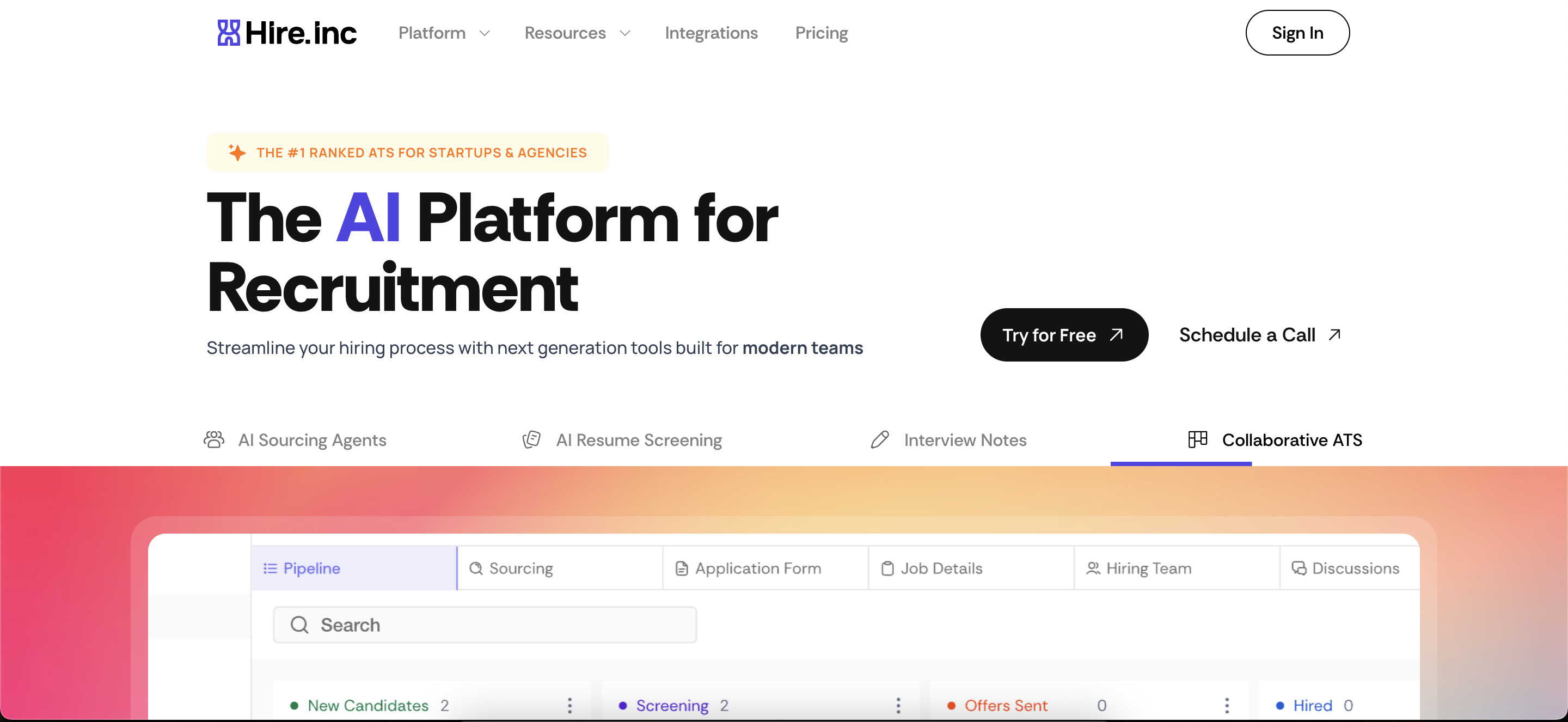 Hire.inc preview