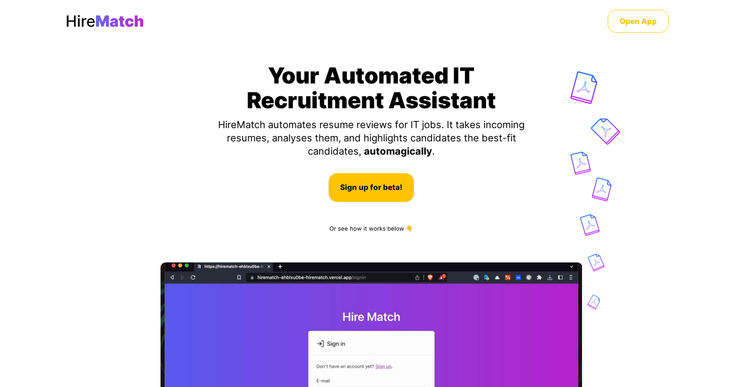 Hirematch website