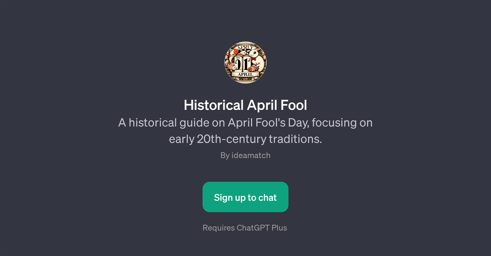 Historical April Fool website
