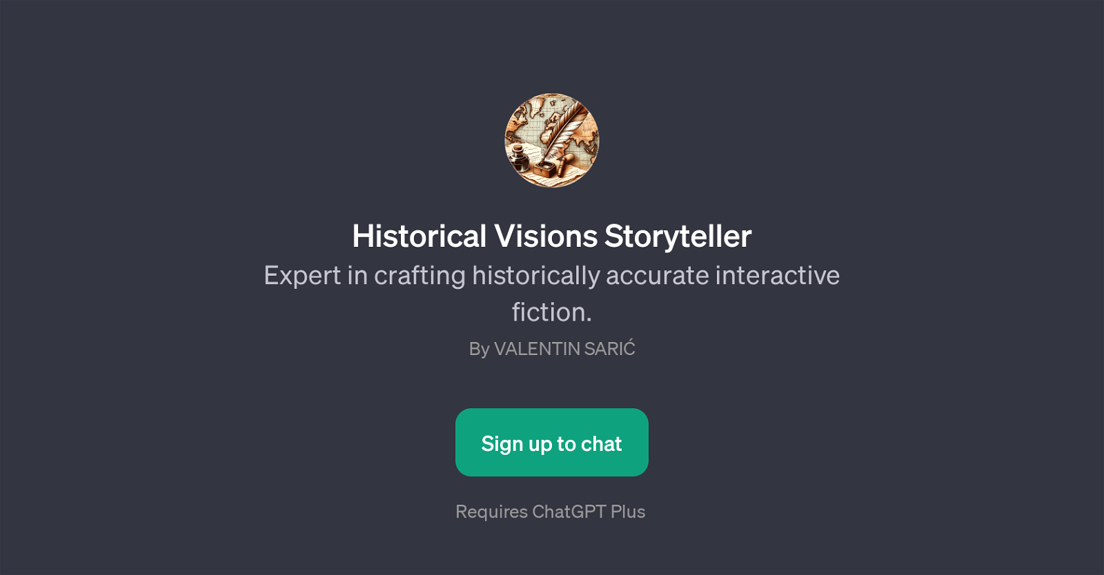 Historical Visions Storyteller website