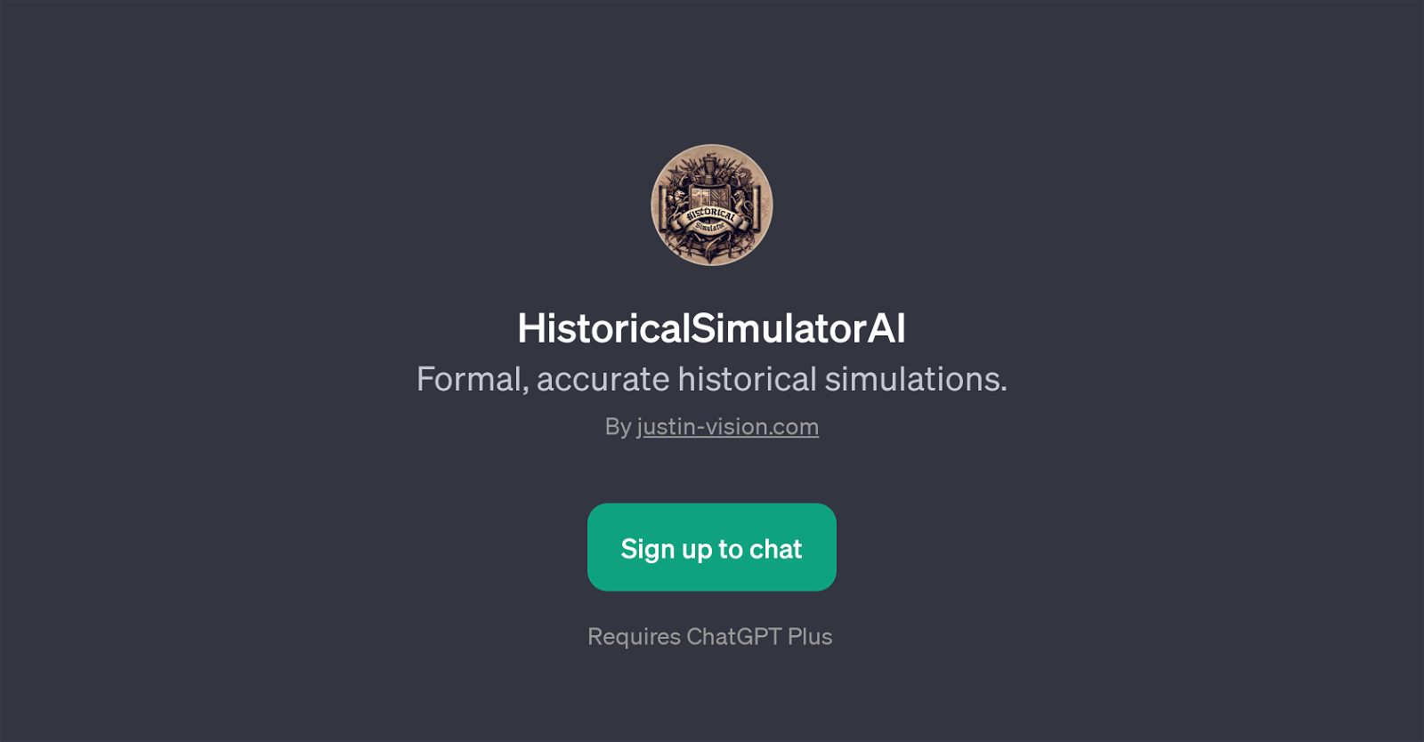 HistoricalSimulatorAI website