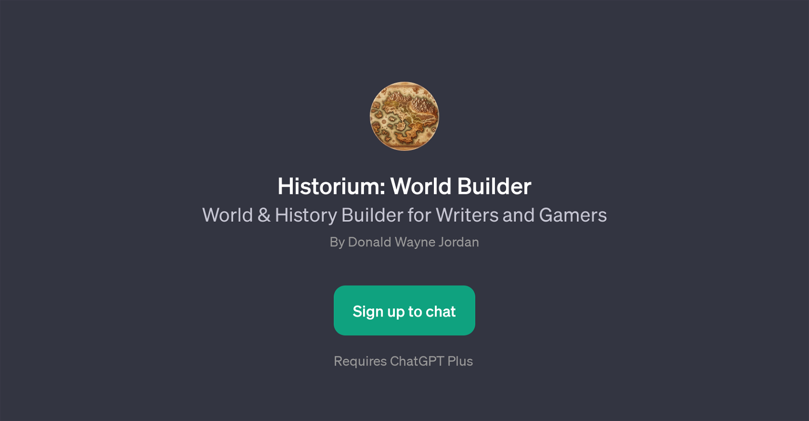 Historium: World Builder website