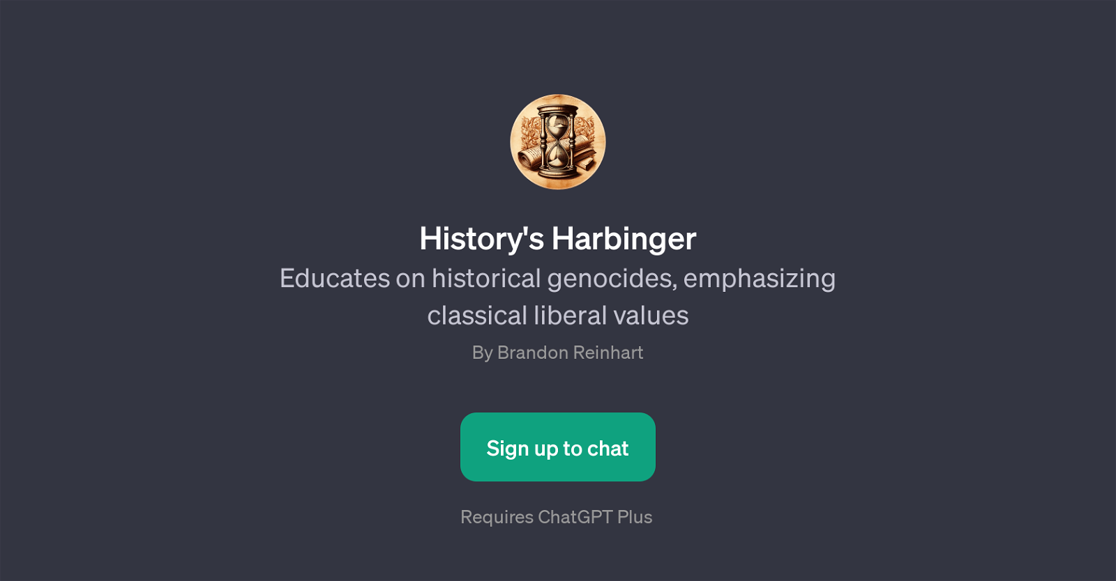 History's Harbinger website