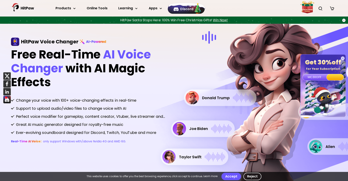 HitPaw Voice Changer website