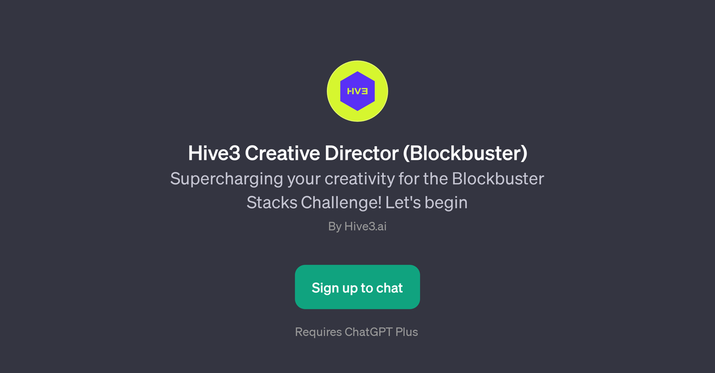 Hive3 Creative Director (Blockbuster) website