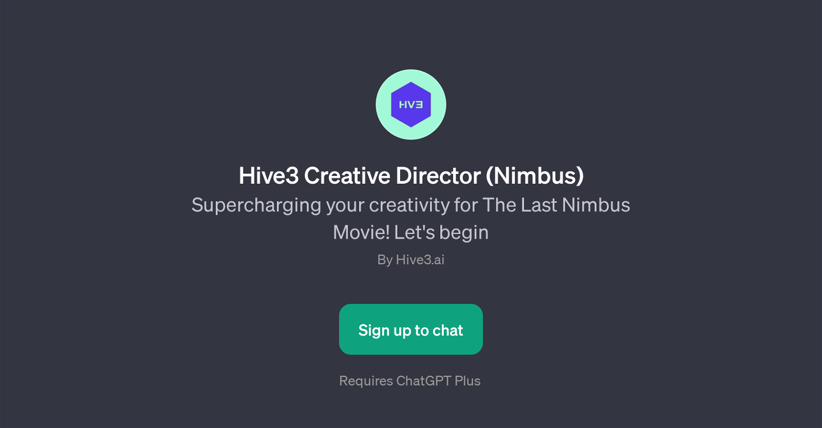Hive3 Creative Director (Nimbus) website