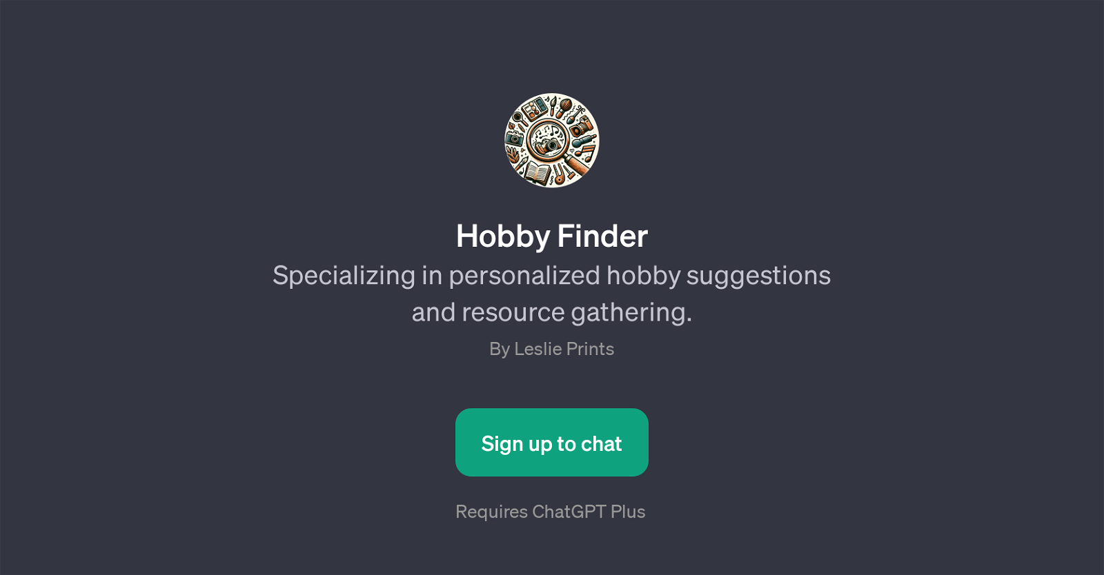 Hobby Finder website