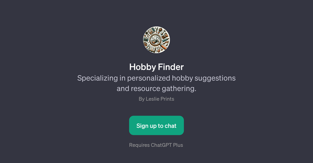 Hobby Finder website