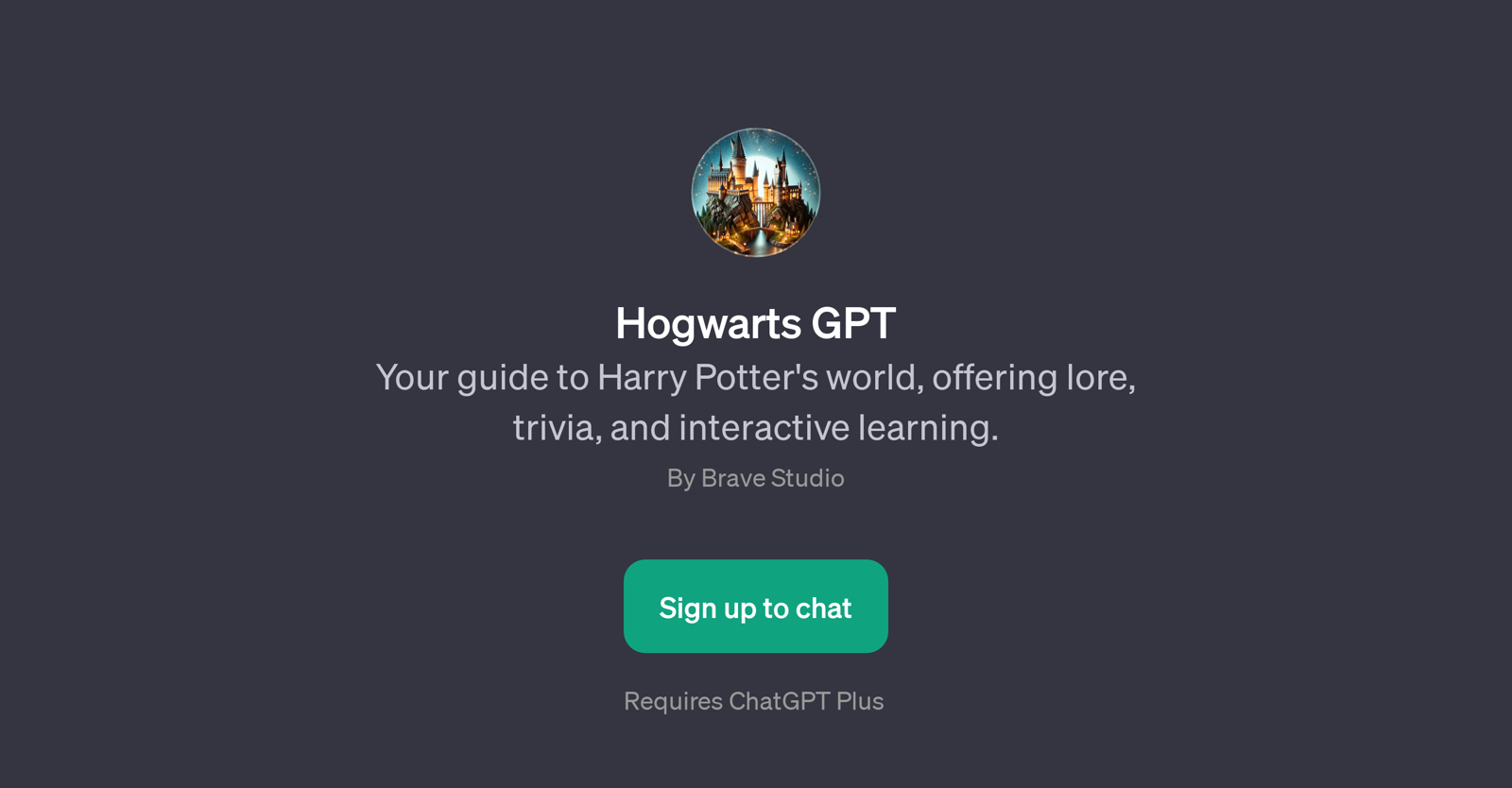 Hogwarts GPT website