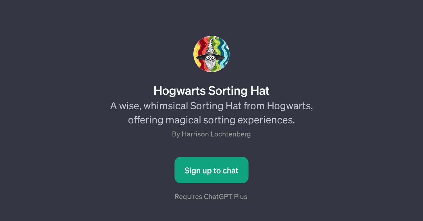 Hogwarts Sorting Hat website