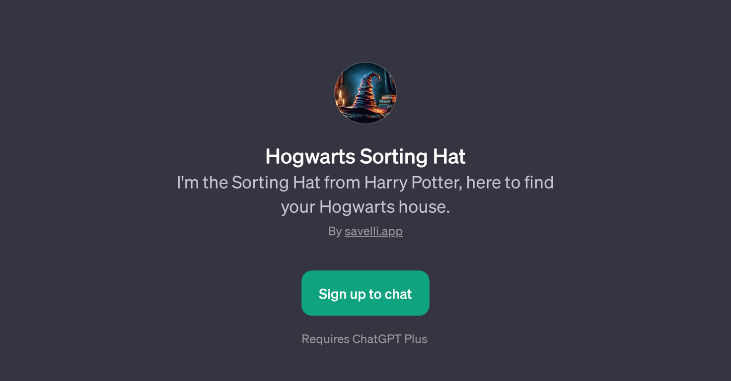 Hogwarts Sorting Hat website