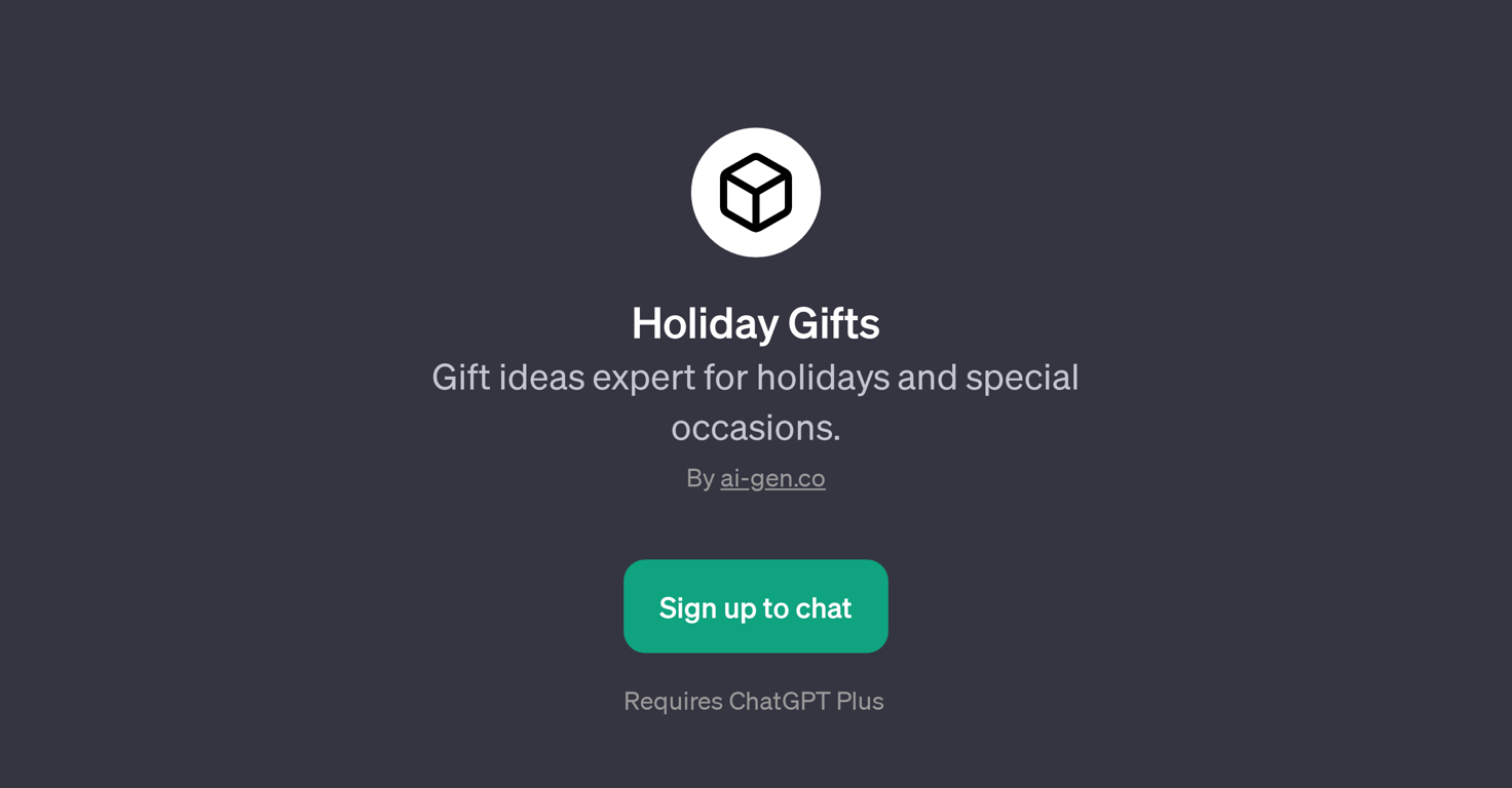 Holiday Gifts website