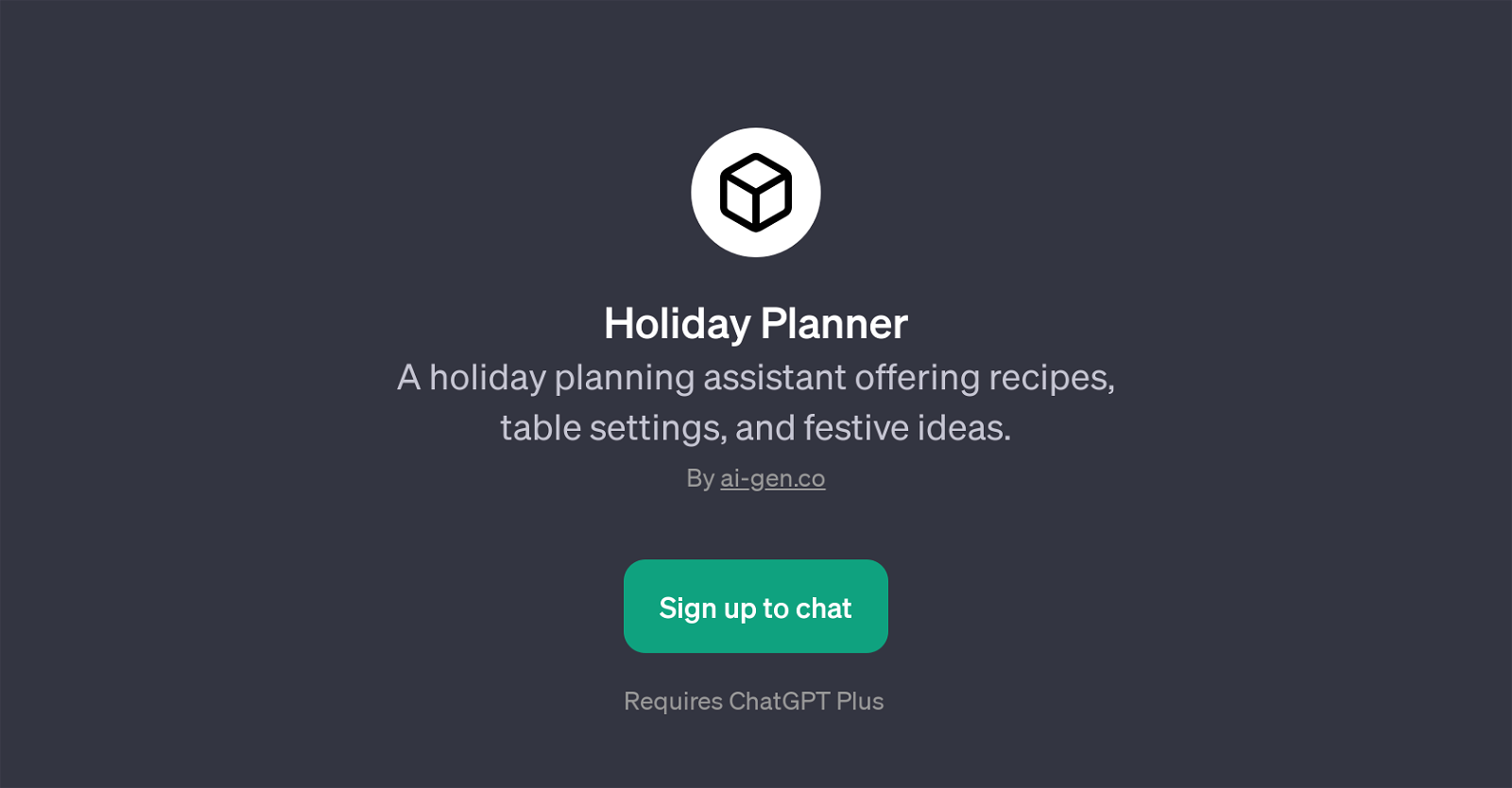 Holiday Planner website