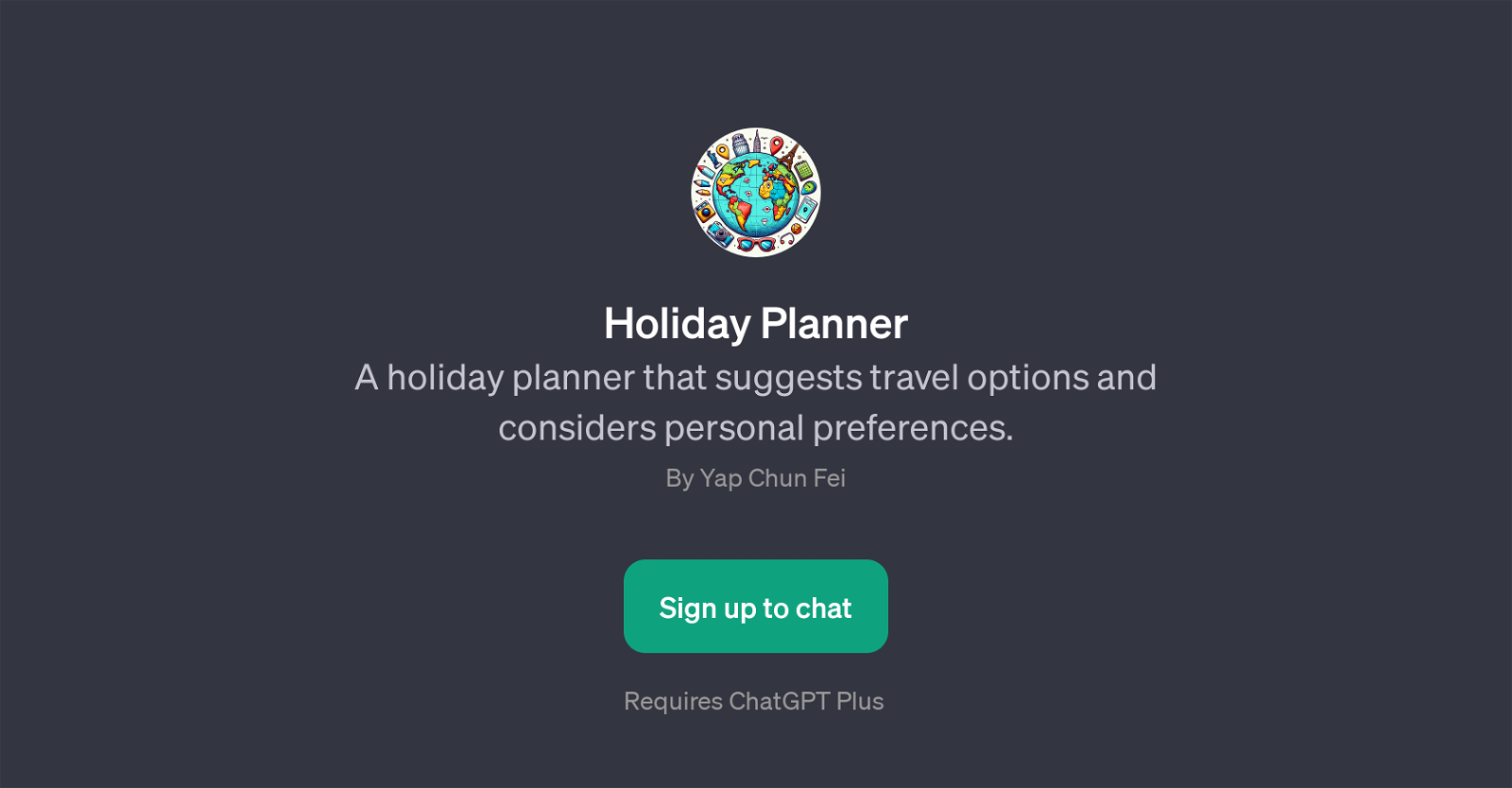 Holiday Planner website