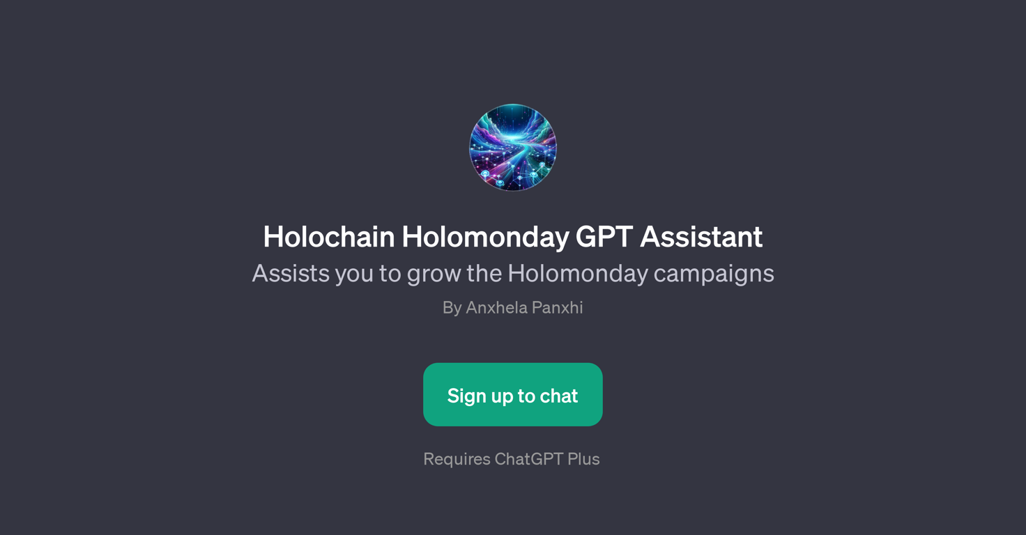 Holochain Holomonday GPT Assistant website