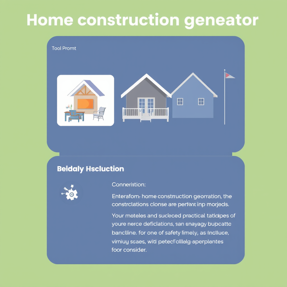 Home construction generator website
