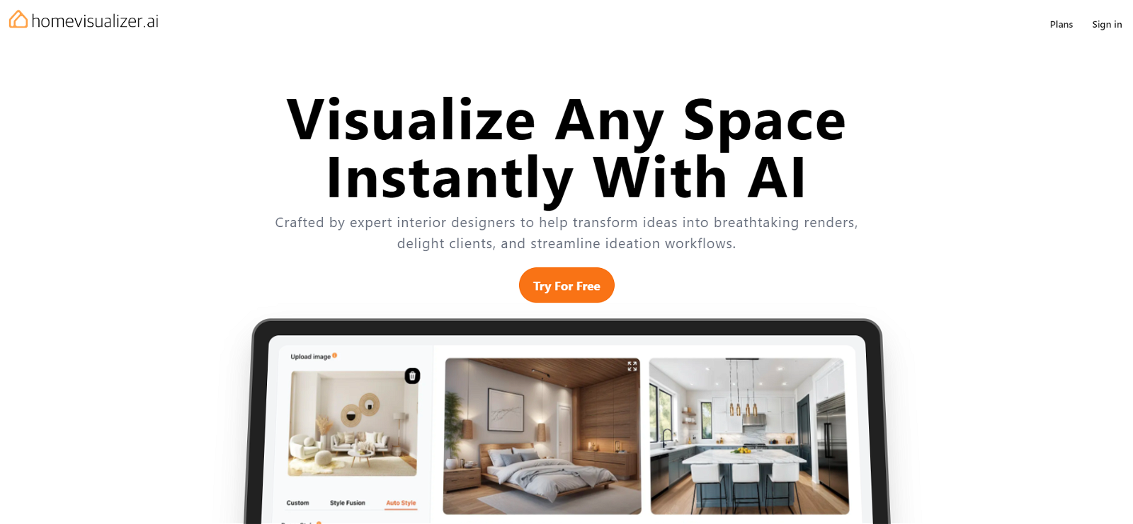 Home Visualizer AI website