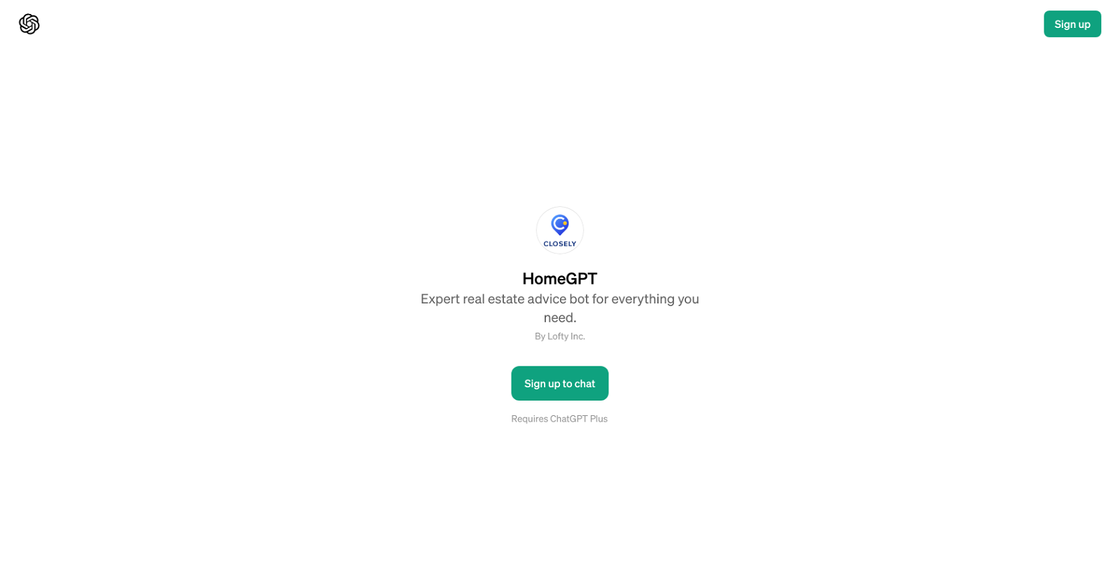 HomeGPT website