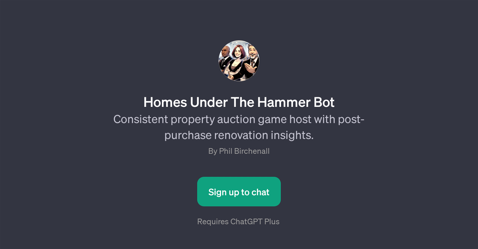 Homes Under The Hammer Bot website