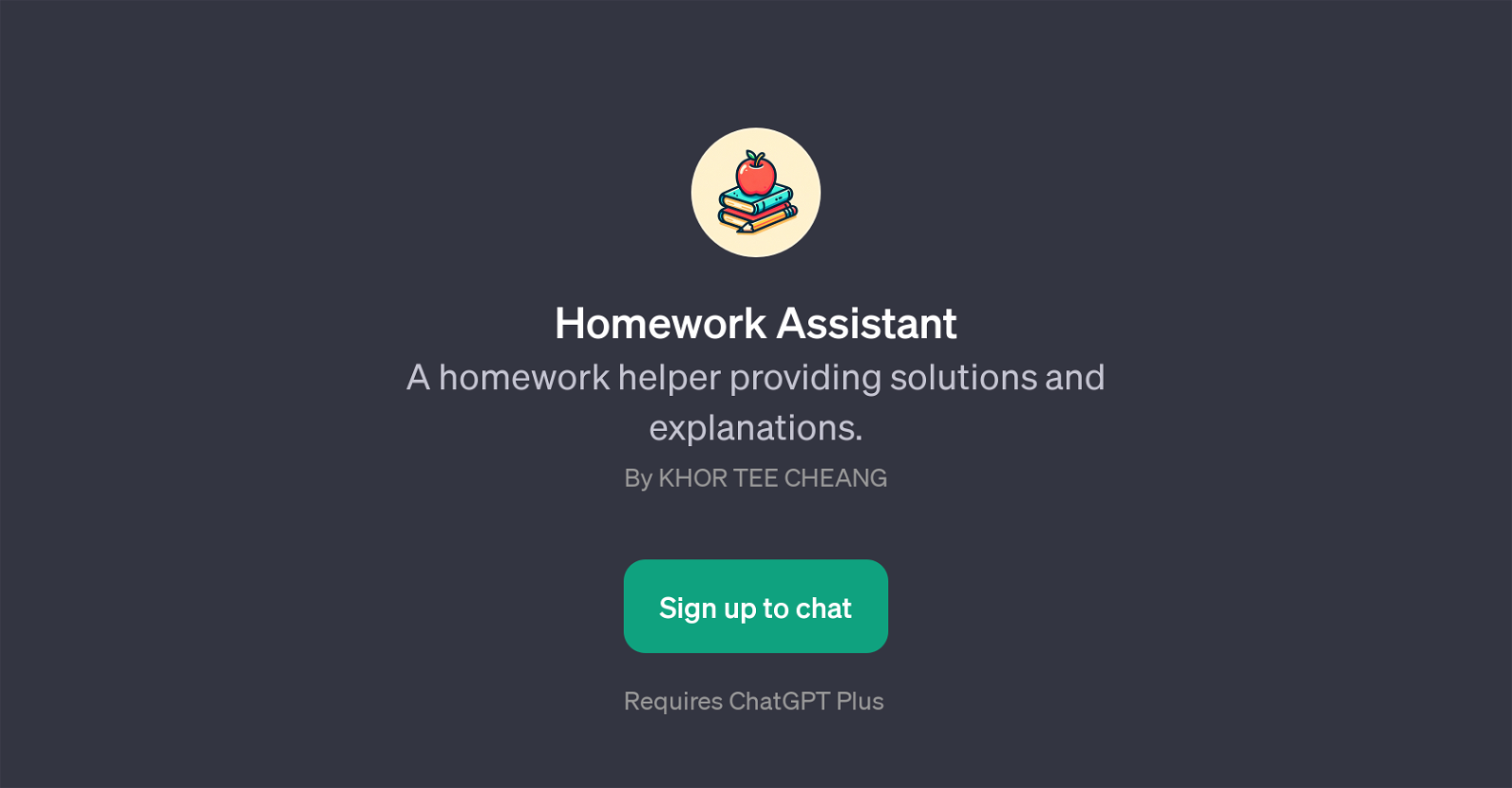 Homework Assistant website