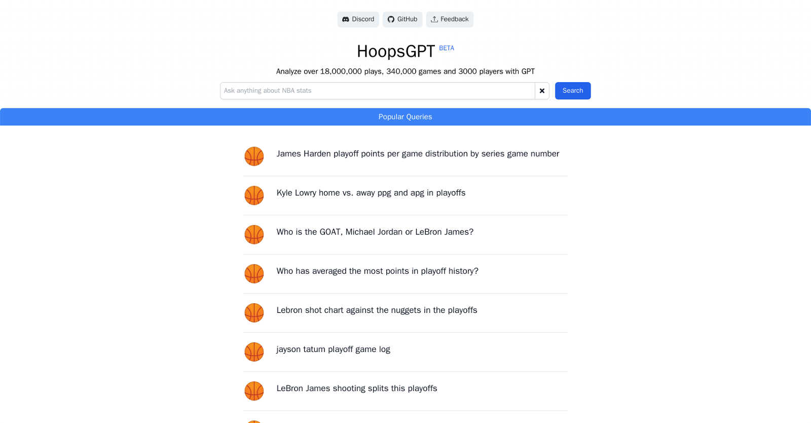 HoopsGPT website