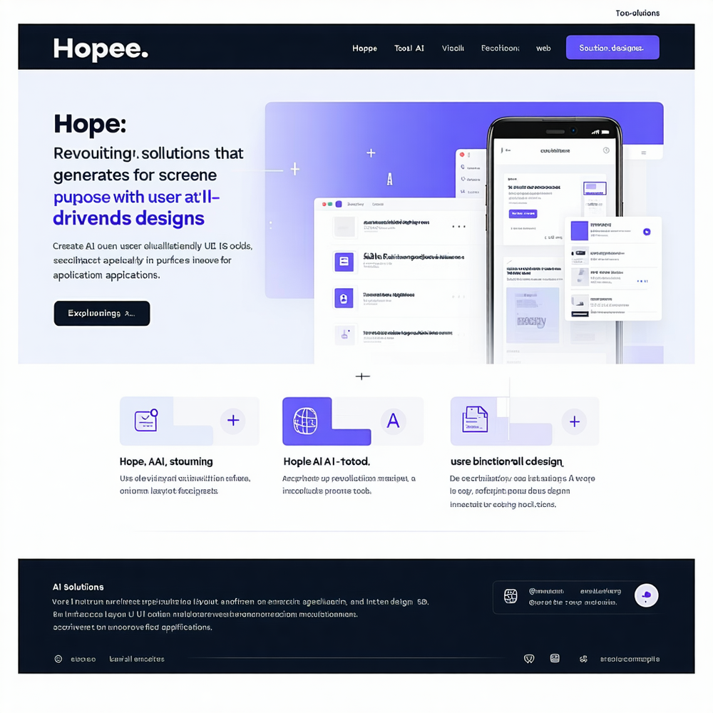 HOPE AI SOLUTIONS - UI WEB website