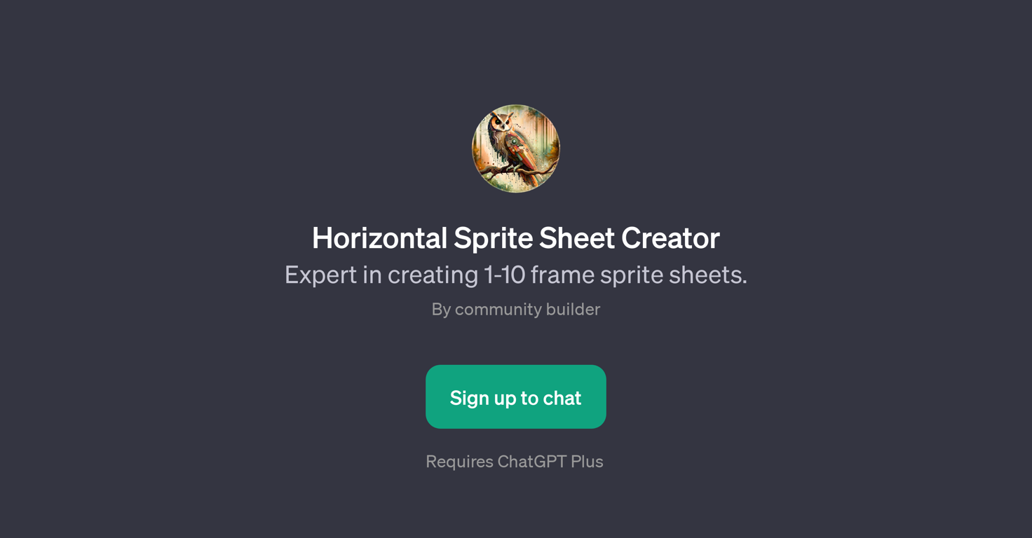 Horizontal Sprite Sheet Creator website