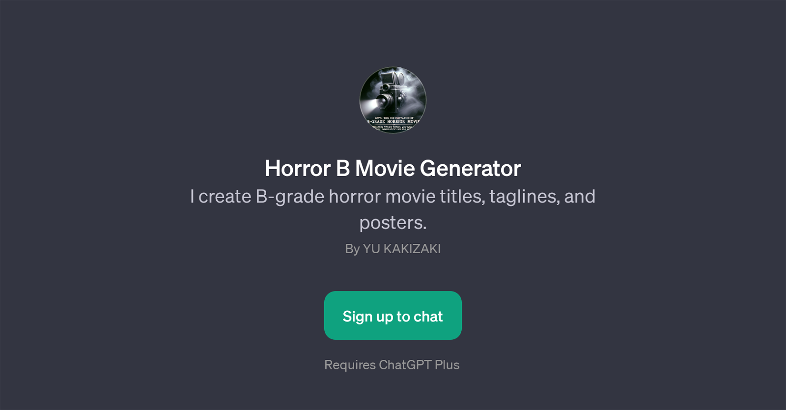 Horror B Movie Generator website