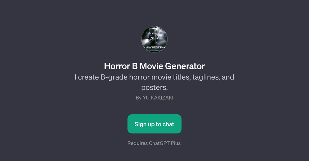 Horror B Movie Generator website