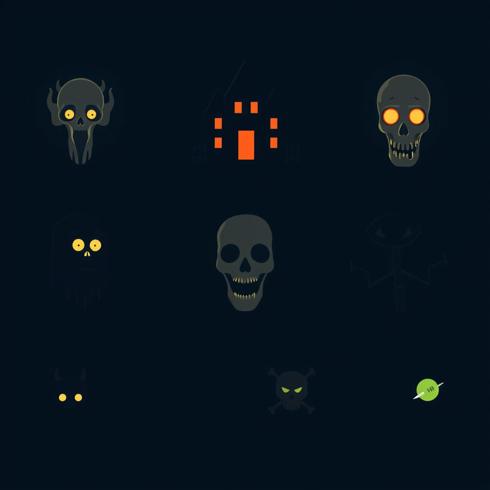 horror flat icons generator website