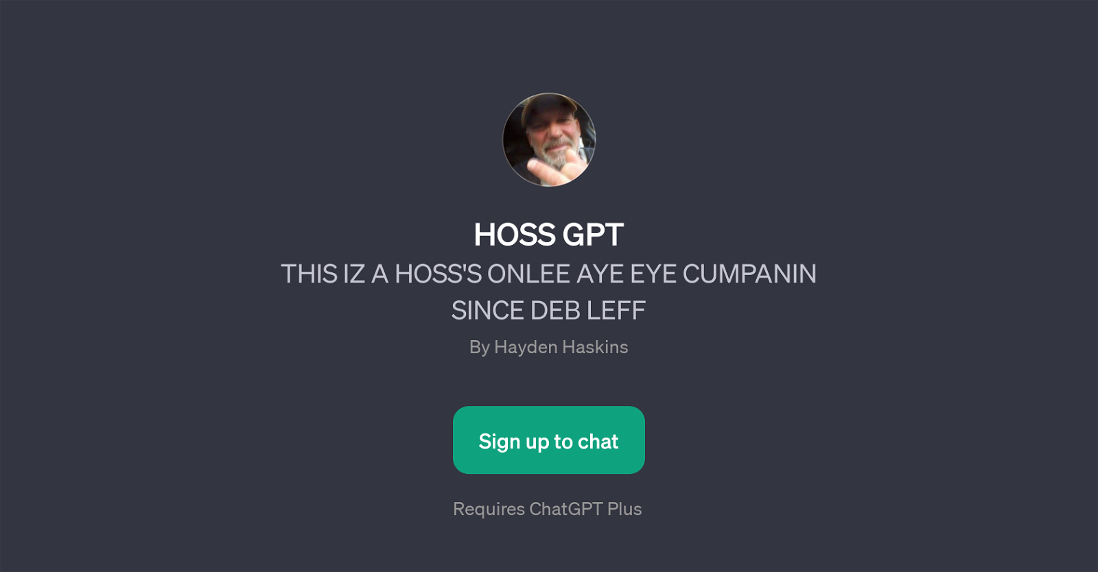 HOSS GPT website