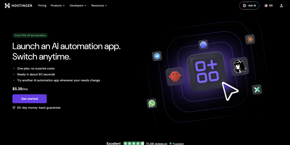 Hostinger | 1-Click OpenClaw website