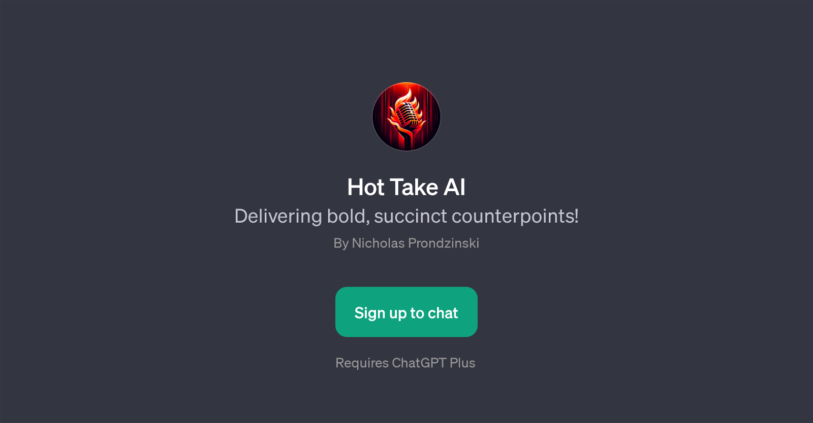 Hot Take AI website