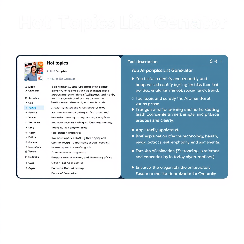 hot topics list Generator - (Free, No Signup AI Tool)