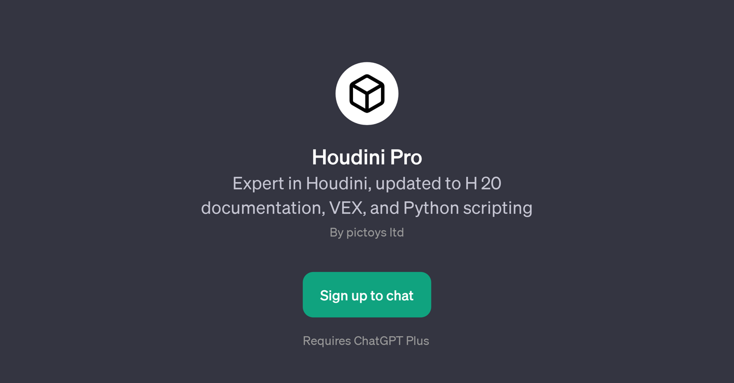 Houdini Pro website