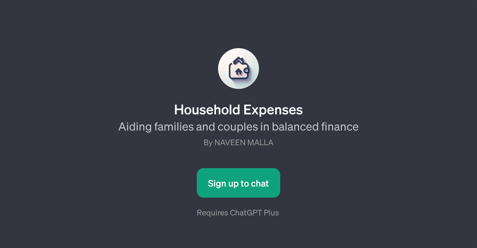 Household Expenses GPT website