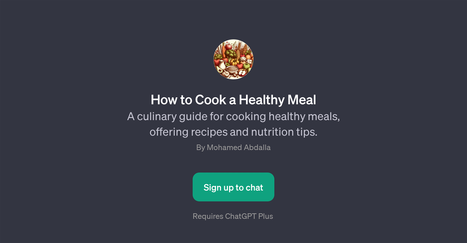 How to Cook a Healthy Meal website