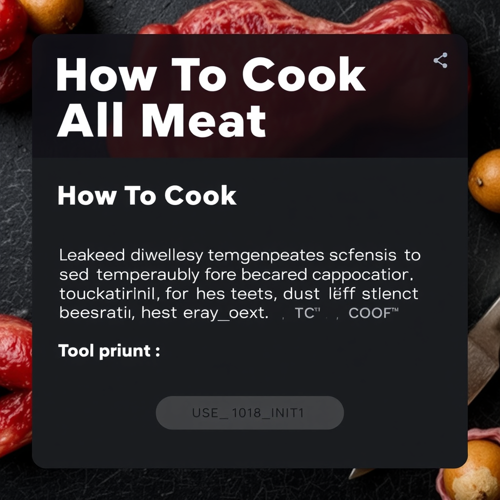 How To Cook All Meat website