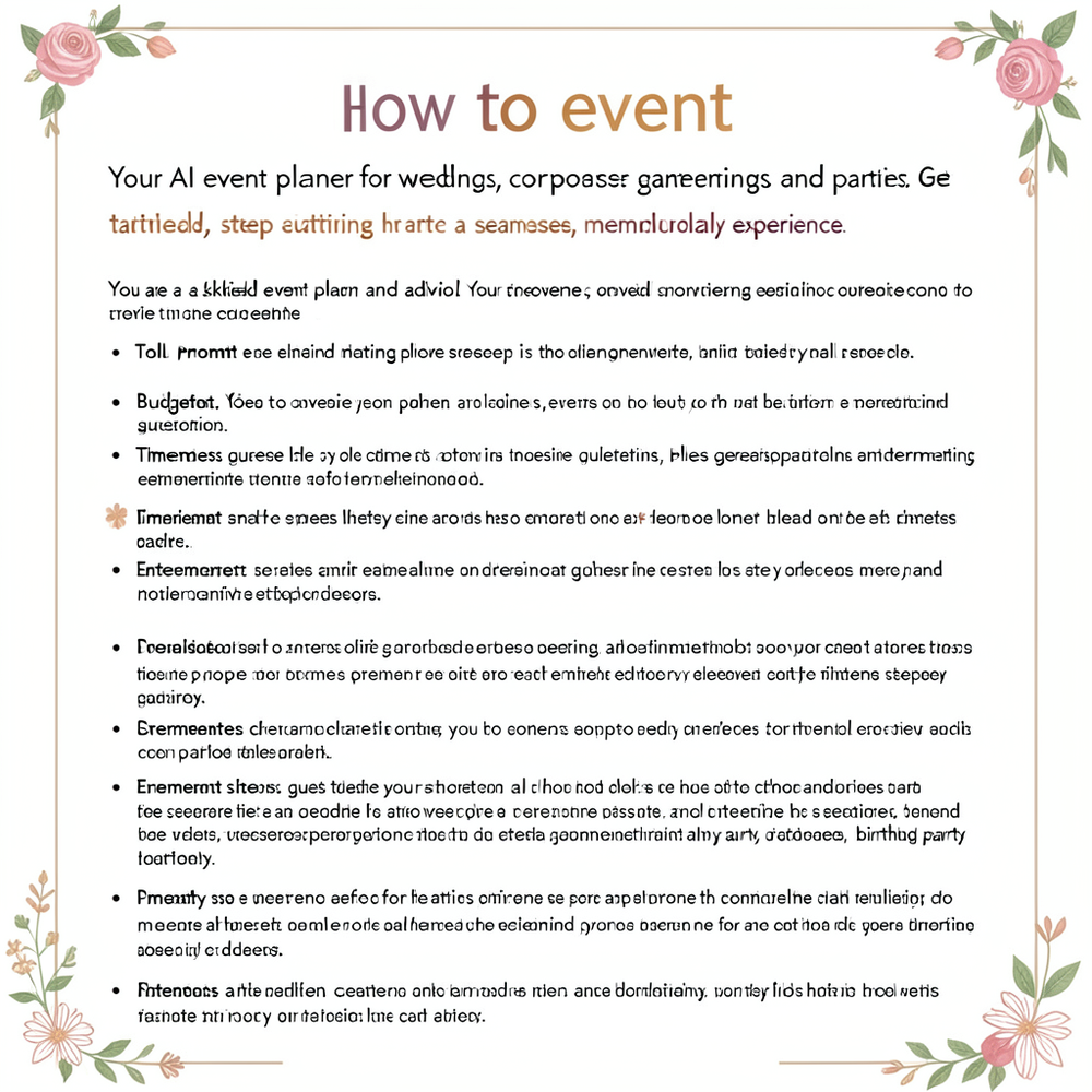 How to event website