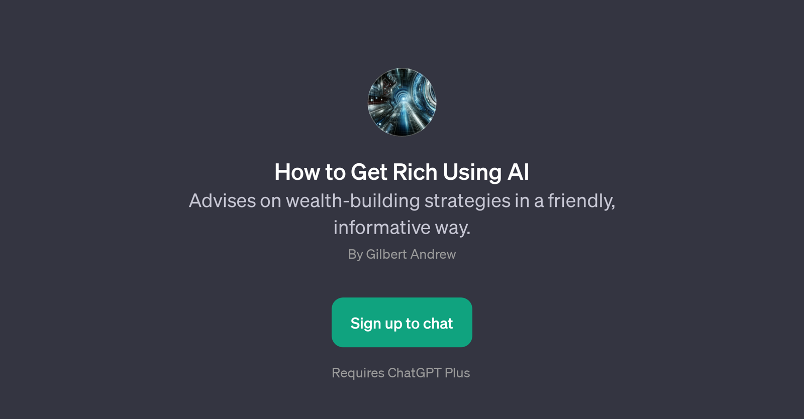 How to Get Rich Using AI website