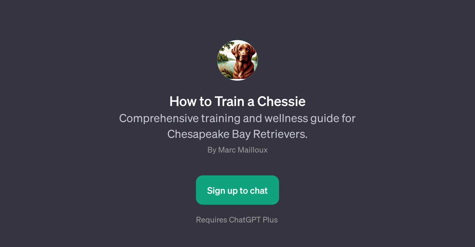 How to Train a Chessie website