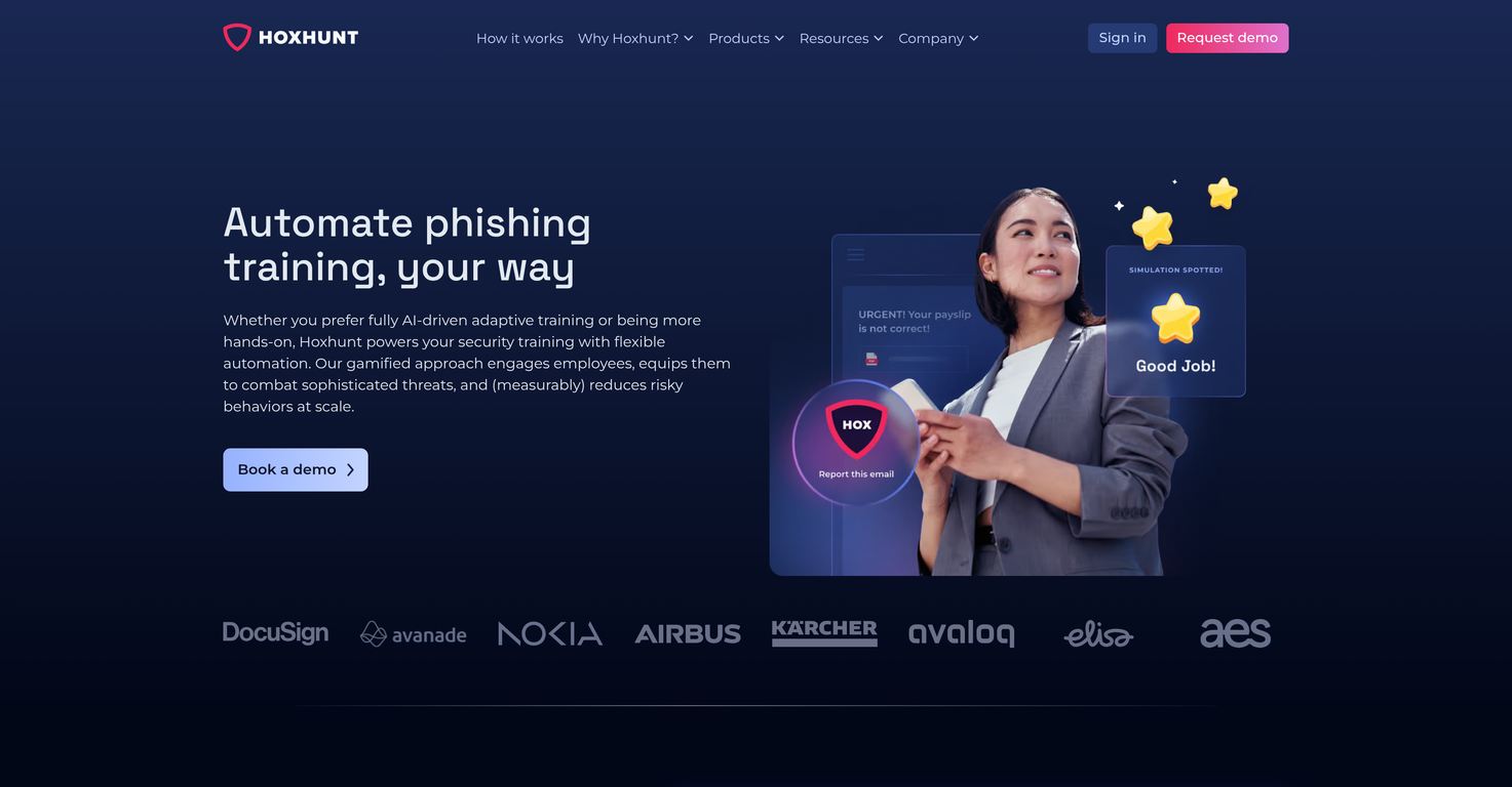 Hoxhunt website