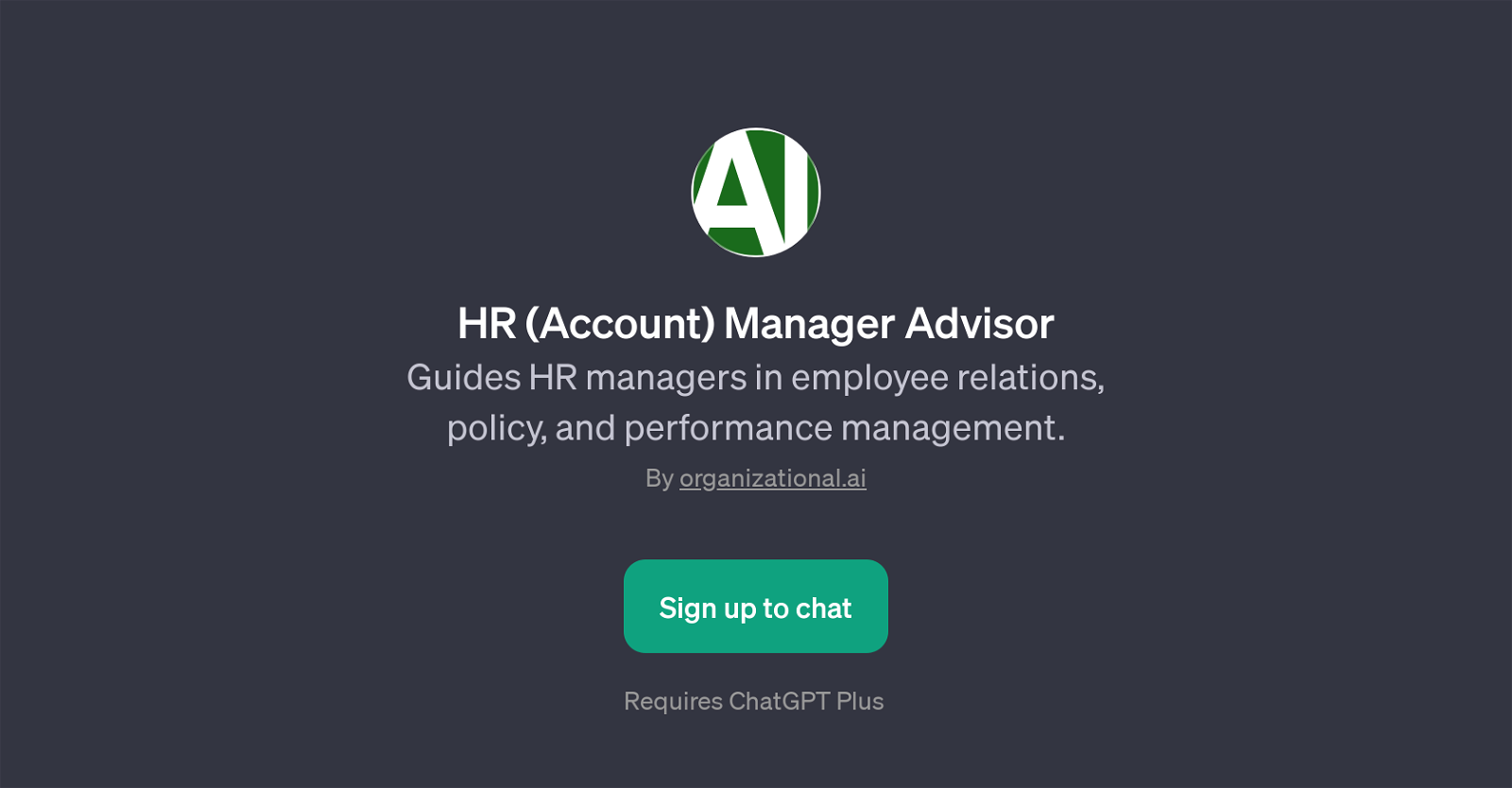 HR (Account) Manager Advisor website