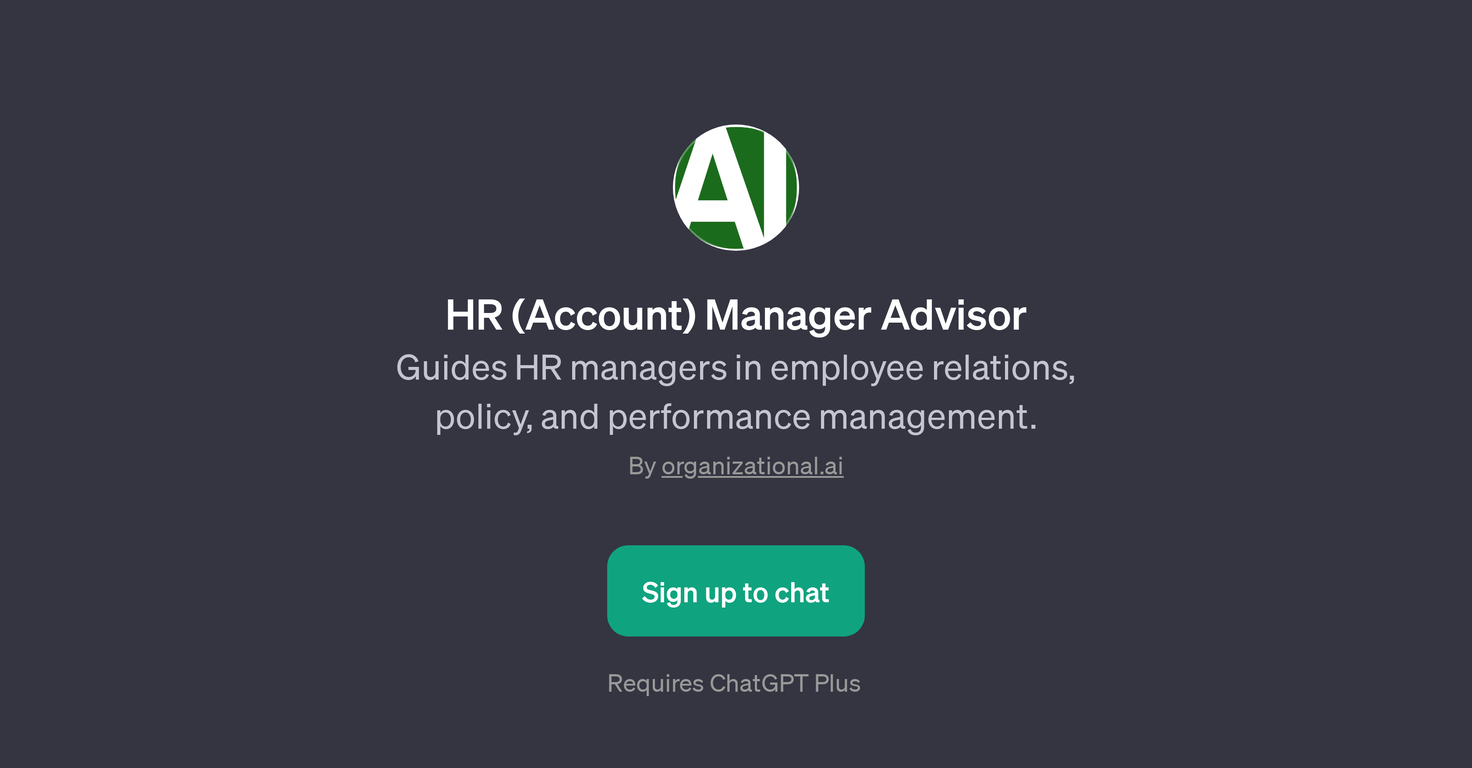 HR (Account) Manager Advisor website