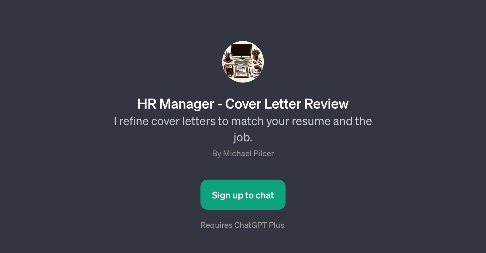HR Manager - Cover Letter Review website