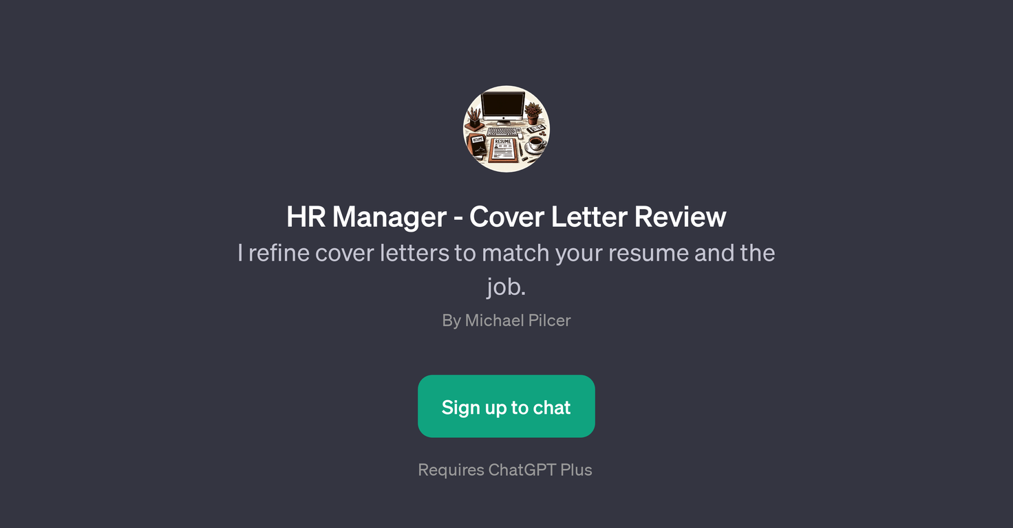 HR Manager - Cover Letter Review website