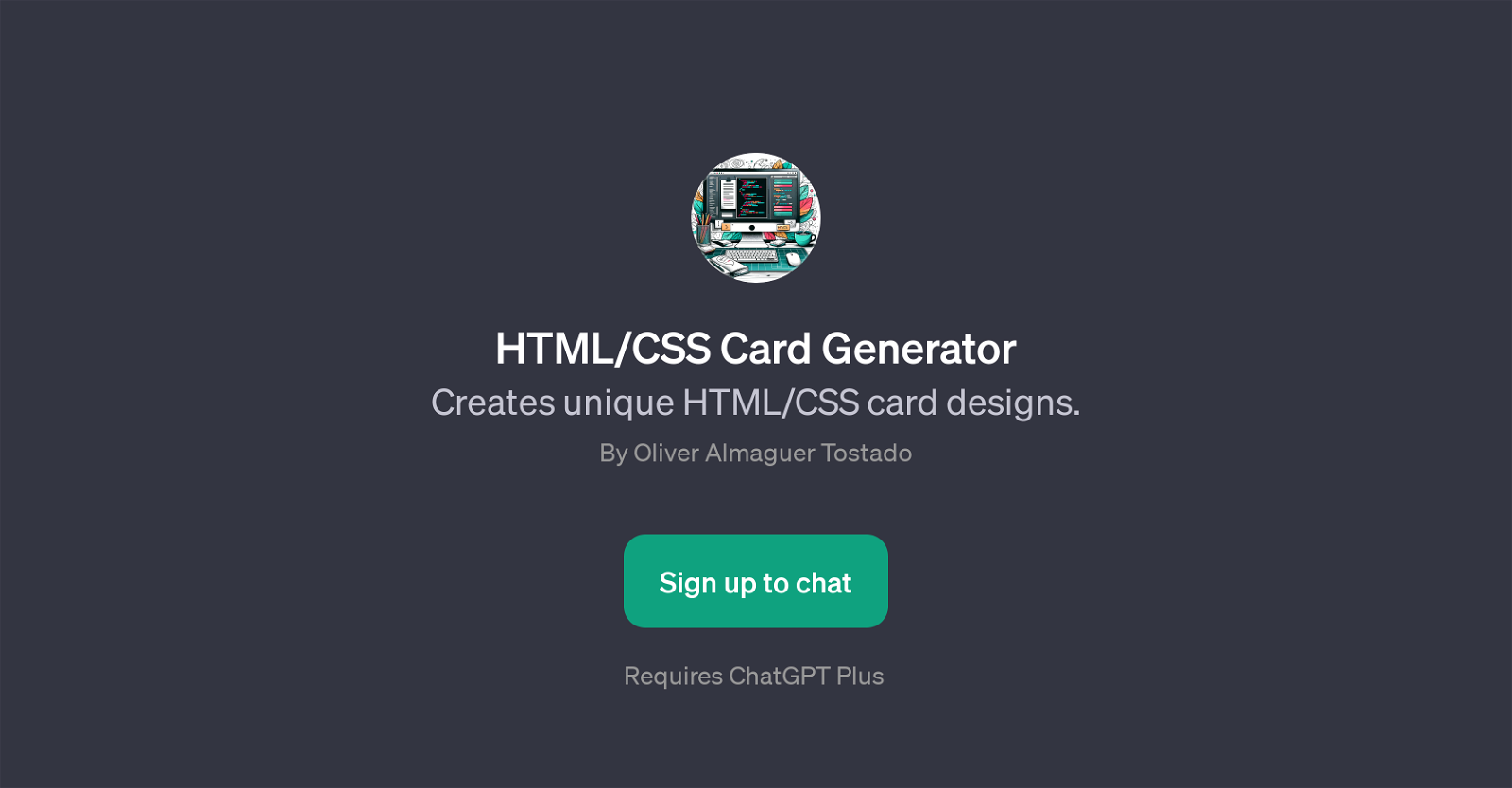 HTML/CSS Card Generator website