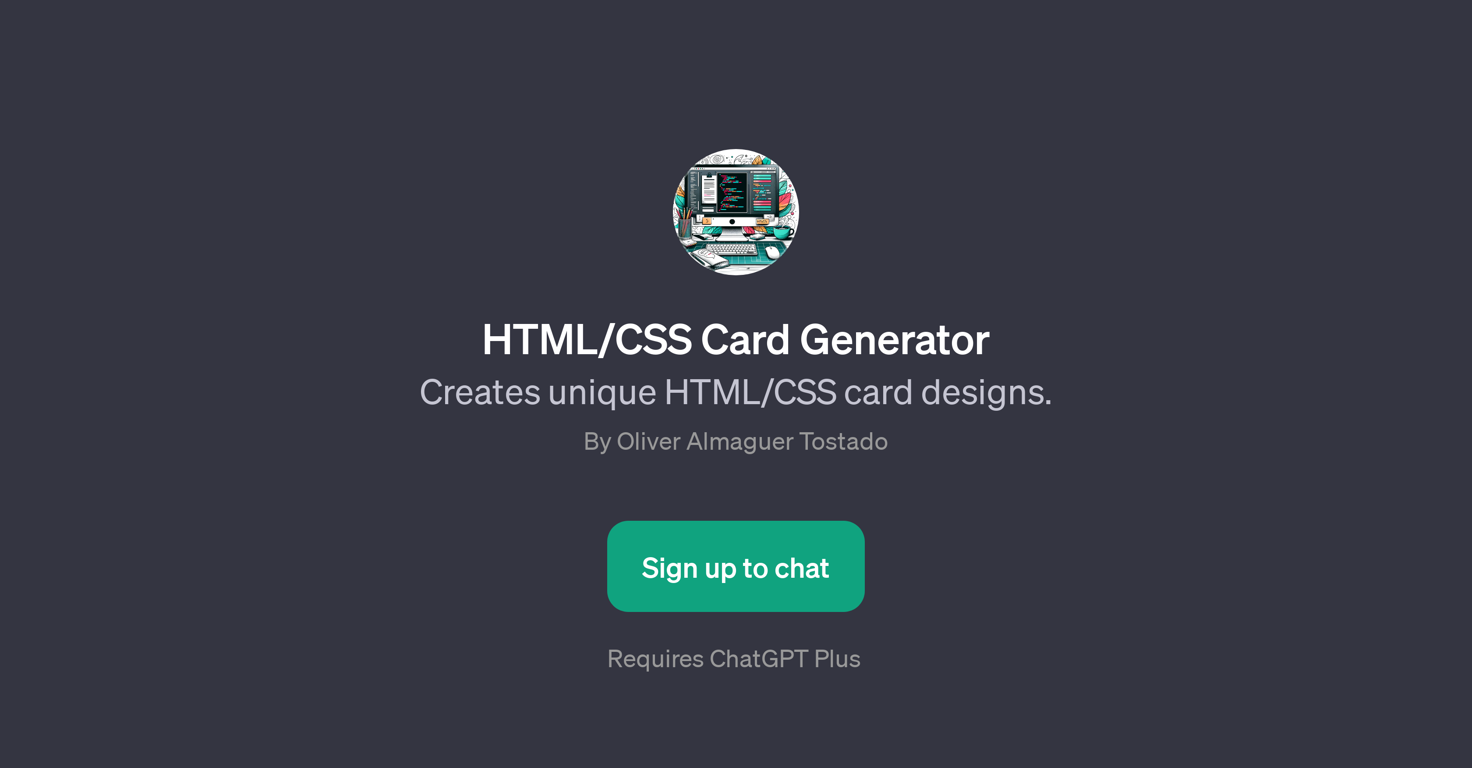 HTML/CSS Card Generator website