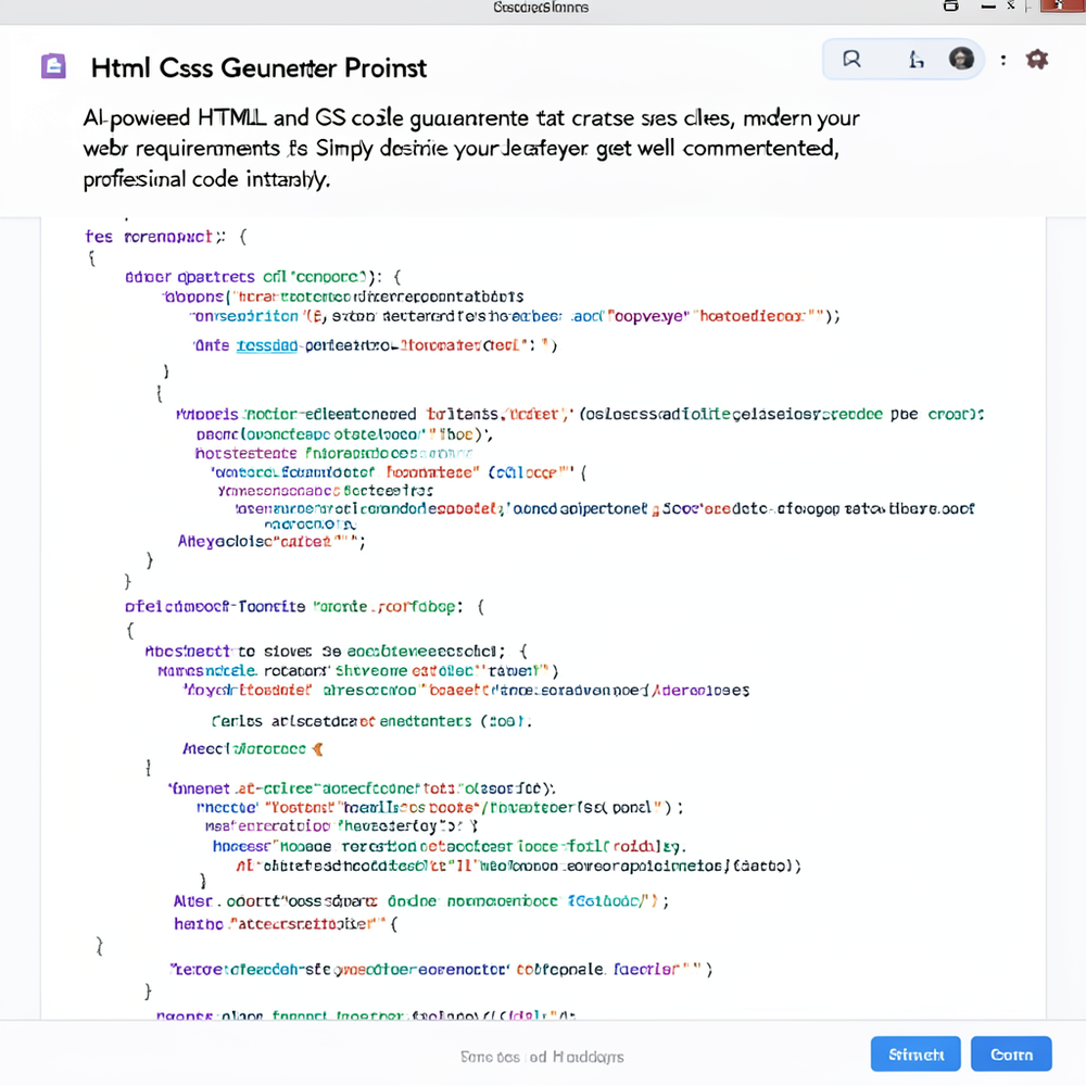 Html Css Generator Prompt website